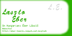 laszlo eber business card